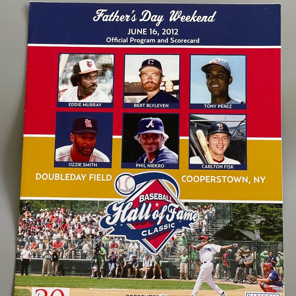 2012 Baseball Hall of Fame Classic Program & Scorecard